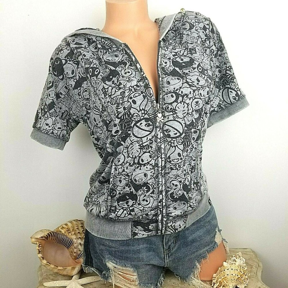 Tokidoki Women's Medium Zip Up Hoodie Sweatshirt